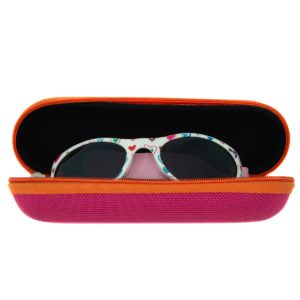 Baby Solo Sunglasses Cutie Pink Heart Frame w/ Solid Black Lens