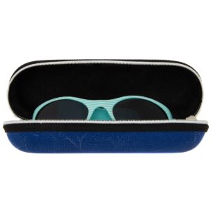 Baby Solo Sunglasses Matte Aqua Stripes Frame w/ Solid Black Lens