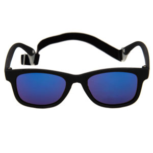 Baby Solo Babyfarer Sunglasses Matte Black Blue w- Blue Mirror Lens