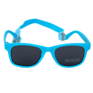 Baby Solo Babyfarer Sunglasses Matte Black Blue w- Solid Black Lens